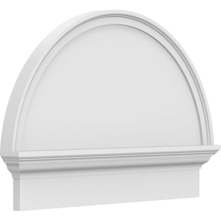 Ekena Millwork Half Round Smooth Architectural Grade PVC Combination Pediment, 28"W x 20-3/4"H x 2-3/4"P PEDPC028X210HRO00